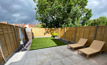 Landscaped garden at rear of HMO to rent in Weston Super Mare